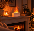 Élyora Paris | Diffuseur d’Ambiance Effet Flammes – Blanc Élégance ✨